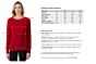 Red Cashmere Cable-knit Crewneck Sweater size chart