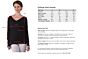 Black Cashmere Silk Long Sleeve Feather Weight V Neck Shirt Tee Size Chart