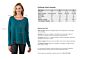 Teal Cashmere High Low Sweater size chart