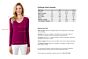 Berry Cashmere V-neck Sweater Size Chart