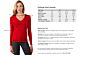 NeonRed Cashmere V-neck Sweater Size Chart