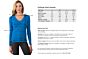 OceanBlue Cashmere V-neck Sweater Size Chart