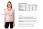 Petal Pink Cashmere V-neck Sweater size chart